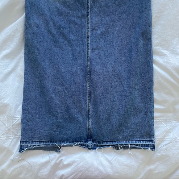 White Fox Boutique Take My Picture Denim Maxi Skirt – Blue Wash - Picture 10 of 10